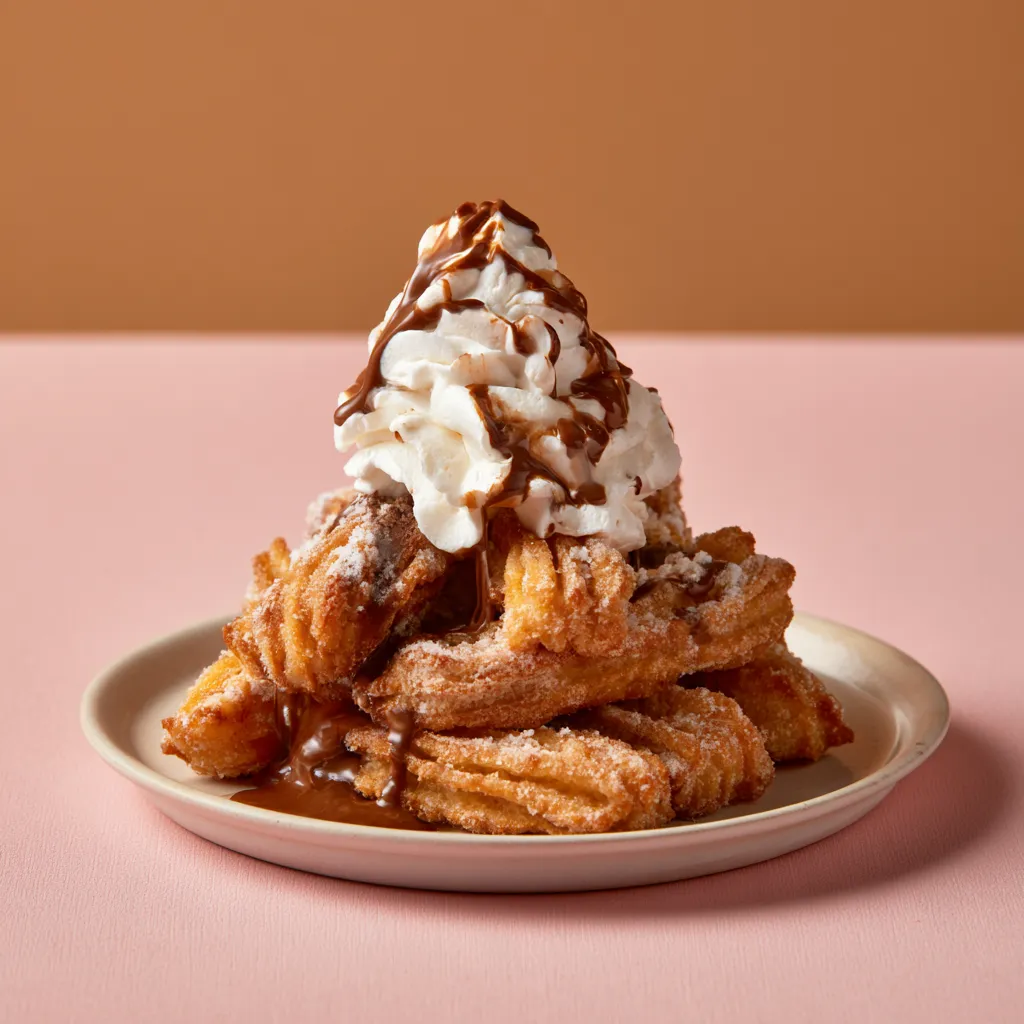 [7940] Churros crème chantilly et sauce chocolat
