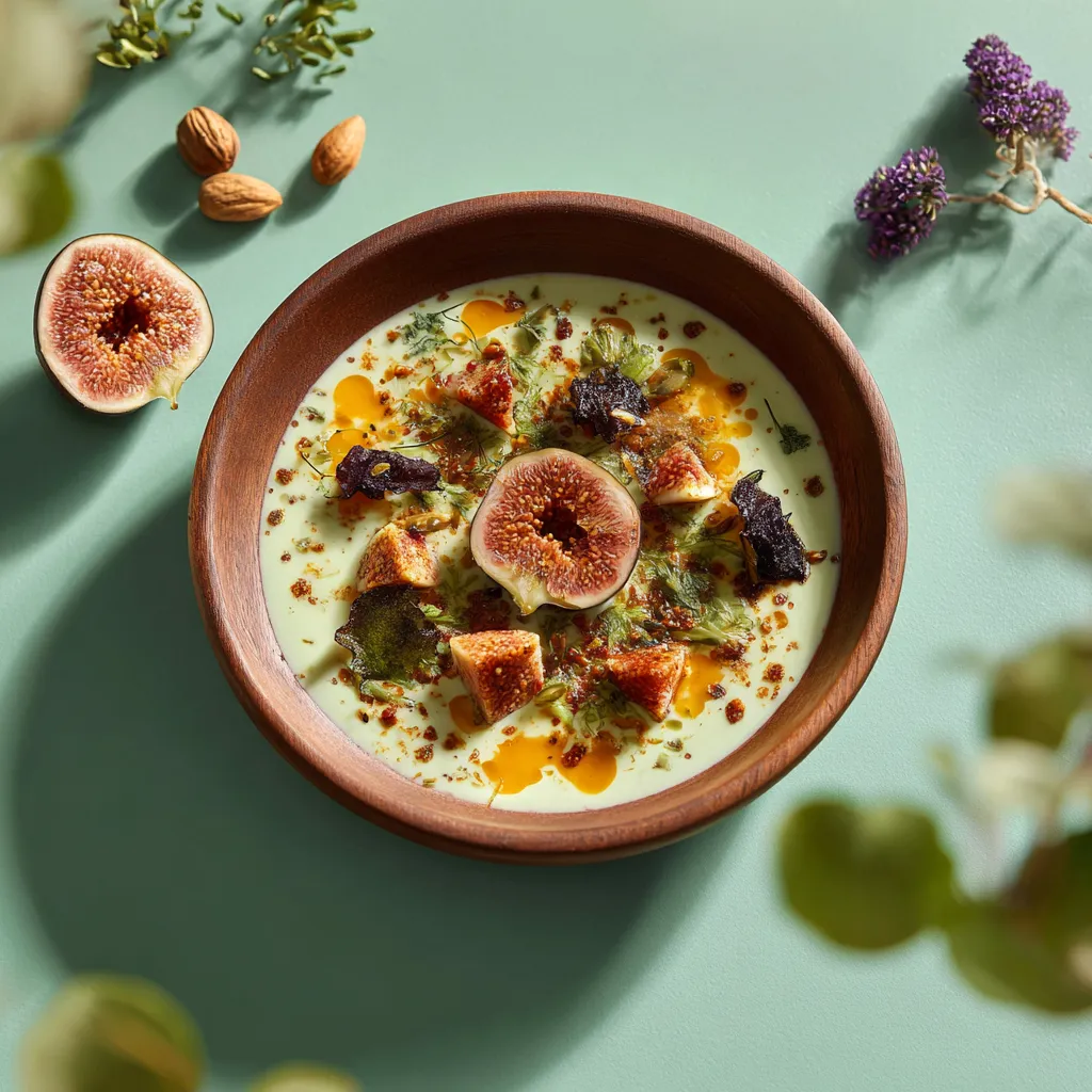 [7495] Émincé végé (pois, blé) aux figues et au poivre fruits des bois, purée de Butternut