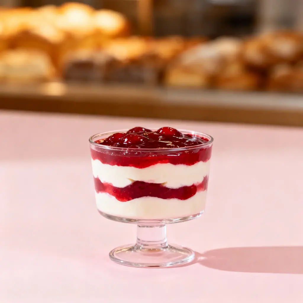 Fromage blanc et coulis fruits rouges