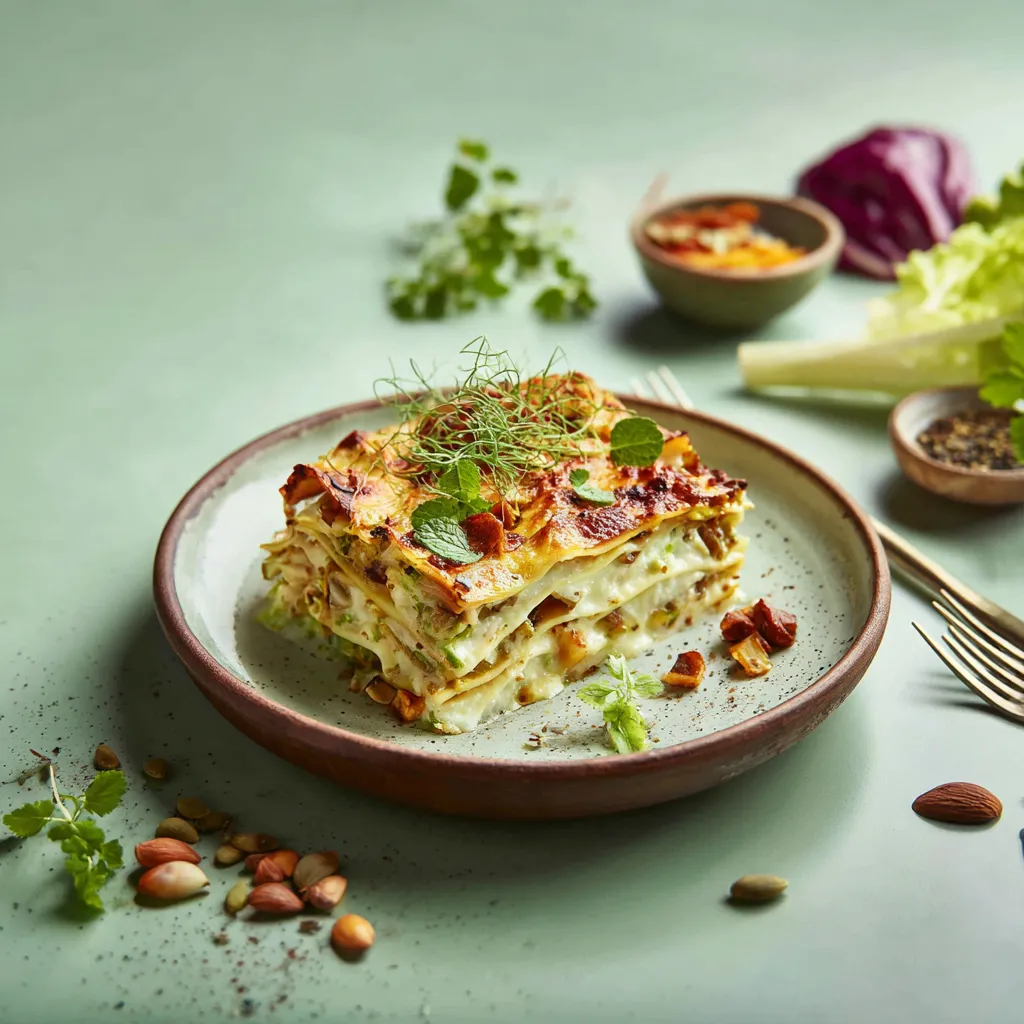 Lasagnes à l'Italienne végé (soja, champignons, parmesan)