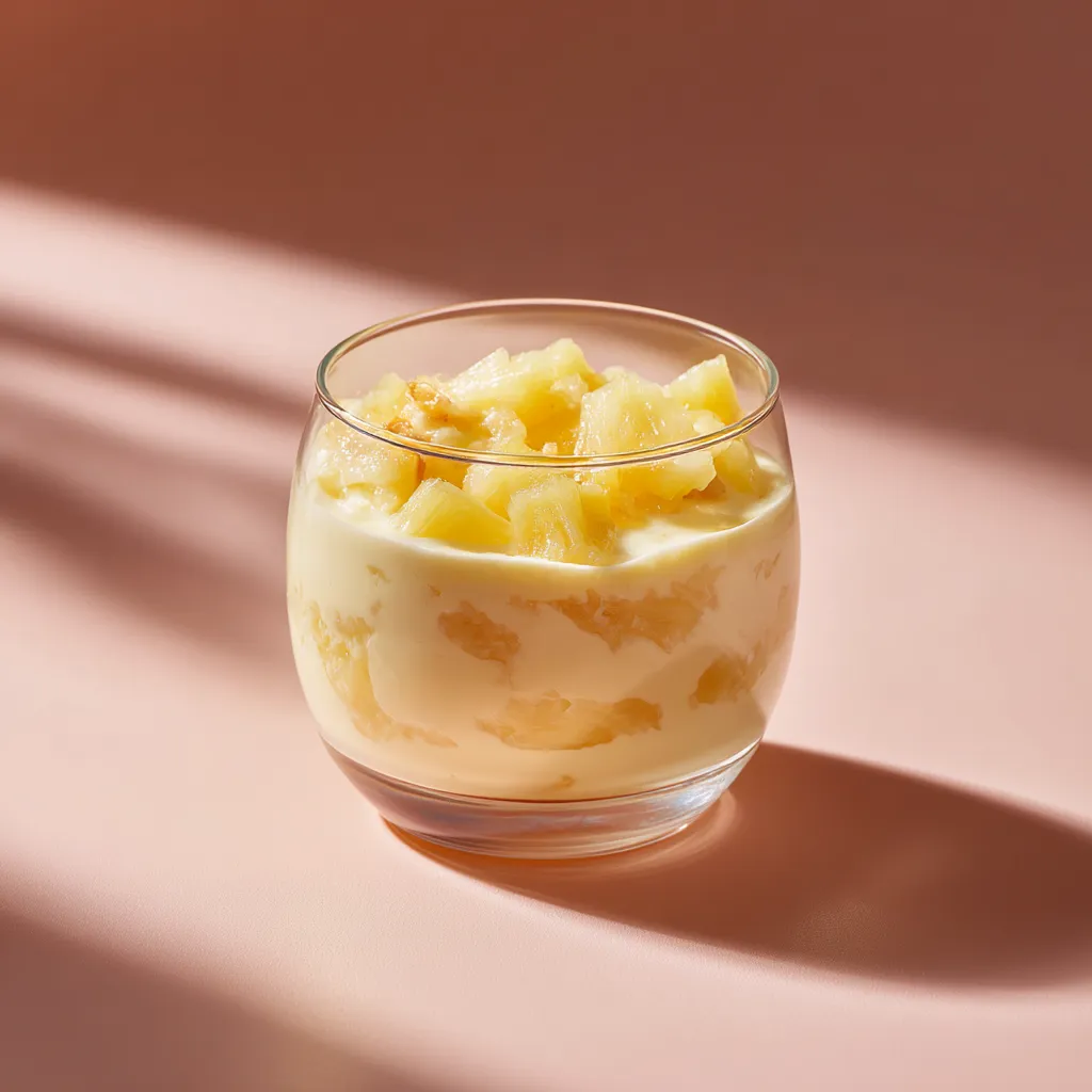 Mousse à l'ananas éclats d'ananas caramélisés