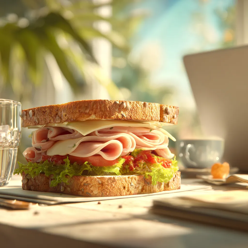 Pique -Mie "Le Parme" (pain sandwich, jambon, mozzarella, tomates, salade, sauce tomatade)